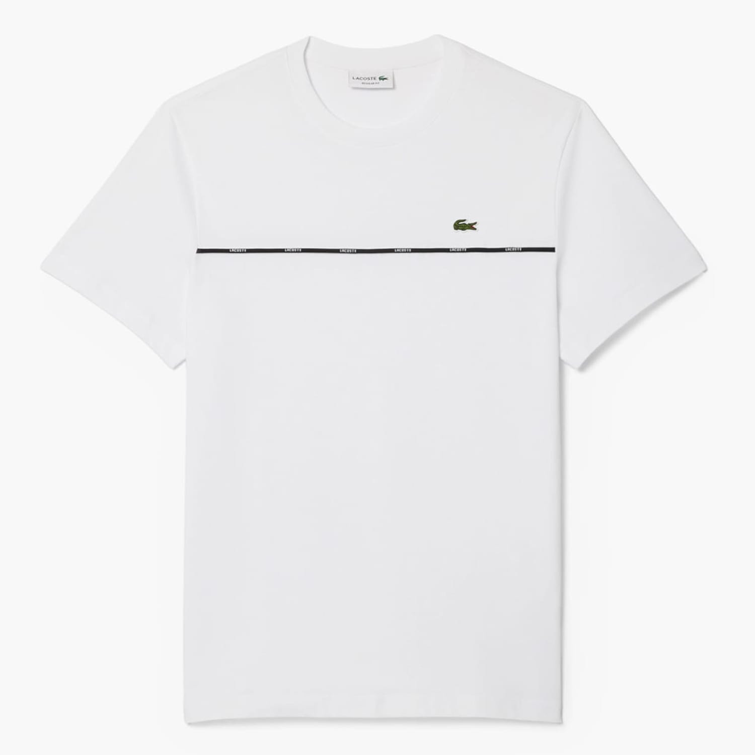 Ανδρικές Μπλούζες TH9842 Άσπρο Βαμβάκι Lacoste