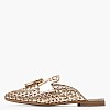 Women Mules 95X7 Gold Leather Frau Women Mules 95X7 Gold Leather Frau