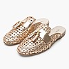 Women Mules 95X7 Gold Leather Frau Women Mules 95X7 Gold Leather Frau