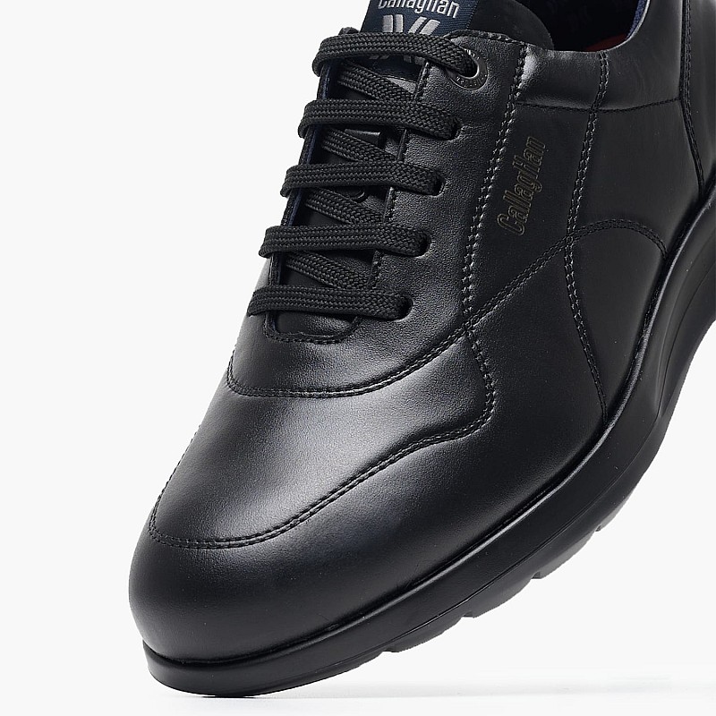 Men Casual Shoes 42612.Bb Black Leather Callaghan