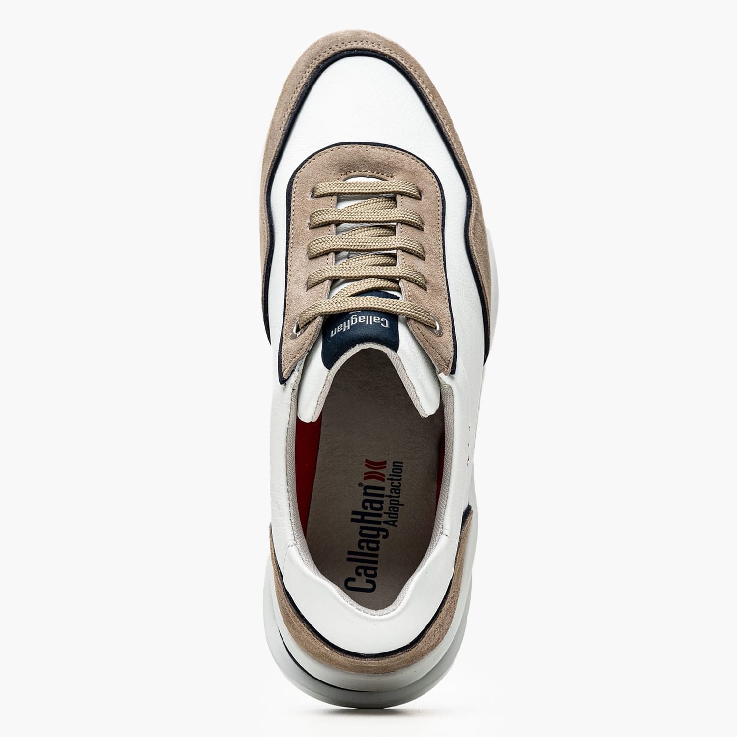 Men Casual Shoes 45423.B White Leather-Buckskin Callaghan Men Casual Shoes 45423.B White Leather-Buckskin Callaghan