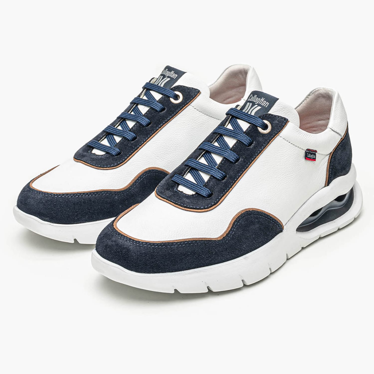 Men Casual Shoes 45423 White Leather-Buckskin Callaghan Men Casual Shoes 45423 White Leather-Buckskin Callaghan