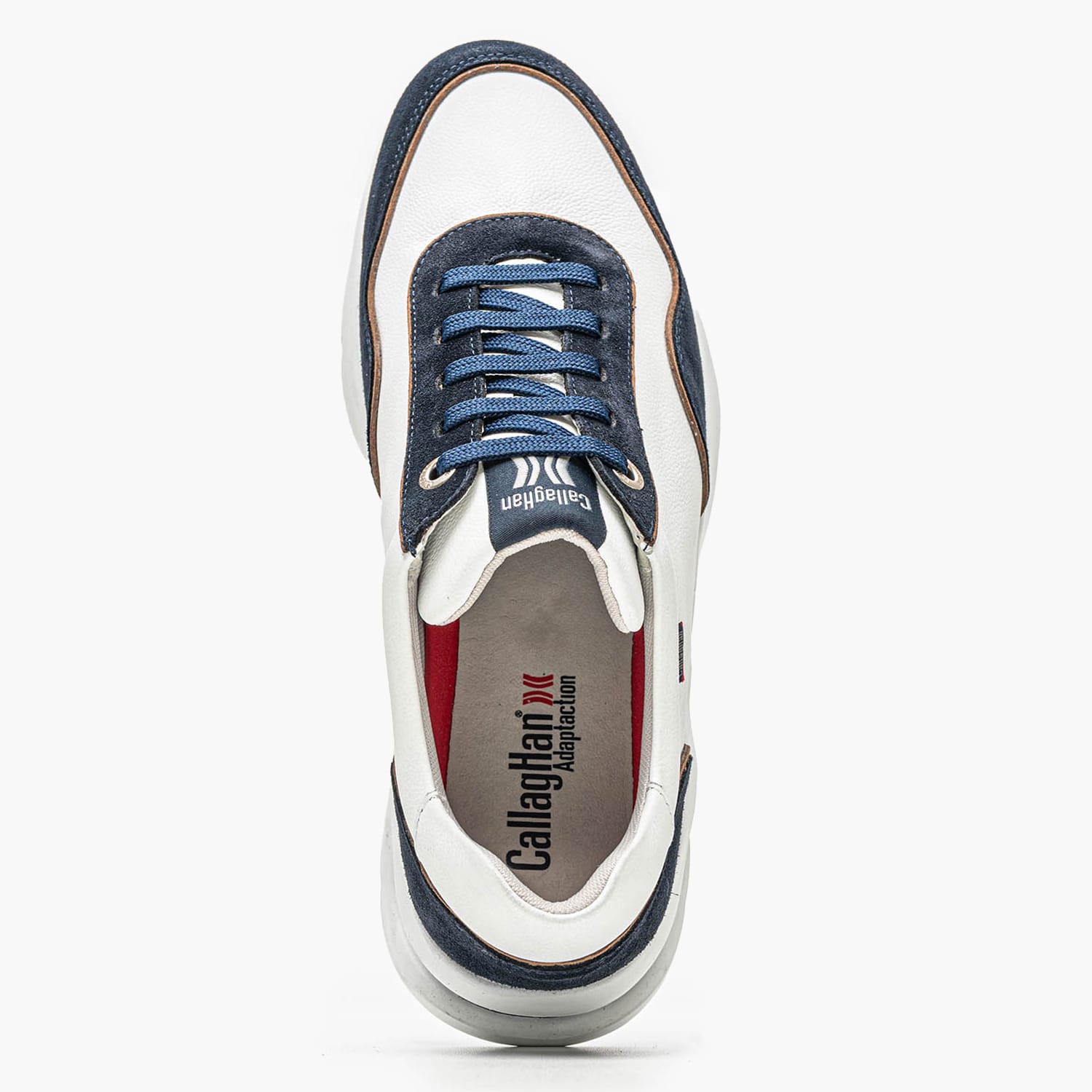 Men Casual Shoes 45423 White Leather-Buckskin Callaghan Men Casual Shoes 45423 White Leather-Buckskin Callaghan