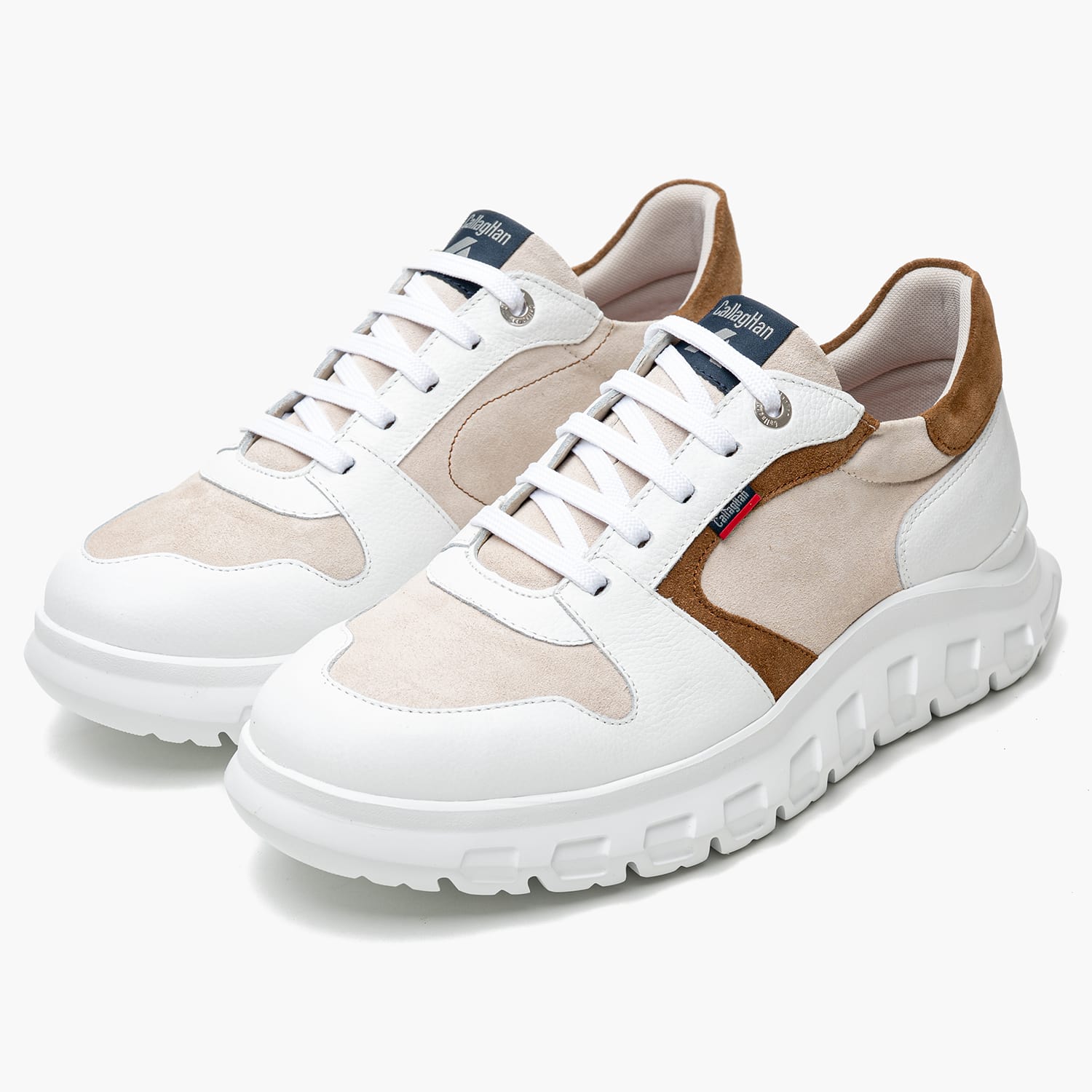 Men Casual Shoes 55301 White Buckskin Callaghan Men Casual Shoes 55301 White Buckskin Callaghan