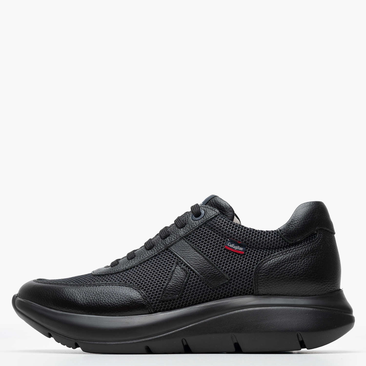 Ανδρικά Παπούτσια Casual 61201.Lth Μαύρο Δέρμα-Ύφασμα Callaghan