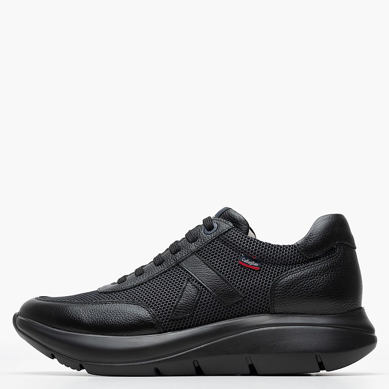Ανδρικά Παπούτσια Casual 61201.Lth Μαύρο Δέρμα-Ύφασμα Callaghan