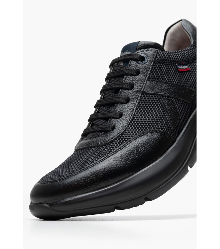 Men Casual Shoes 61201.Lth Black Leather-Fabric Callaghan Men Casual Shoes 61201.Lth Black Leather-Fabric Callaghan