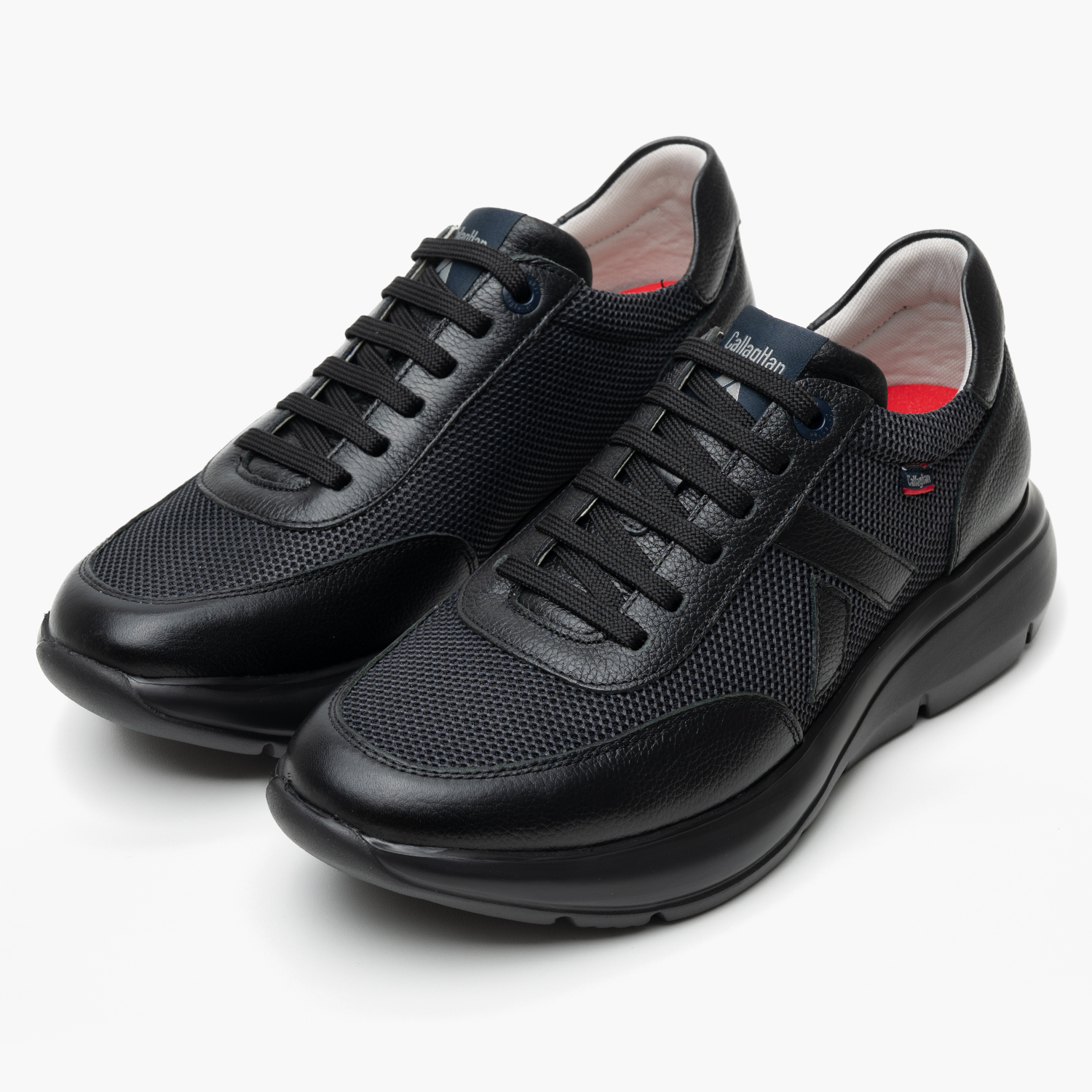 Ανδρικά Παπούτσια Casual 61201.Lth Μαύρο Δέρμα-Ύφασμα Callaghan