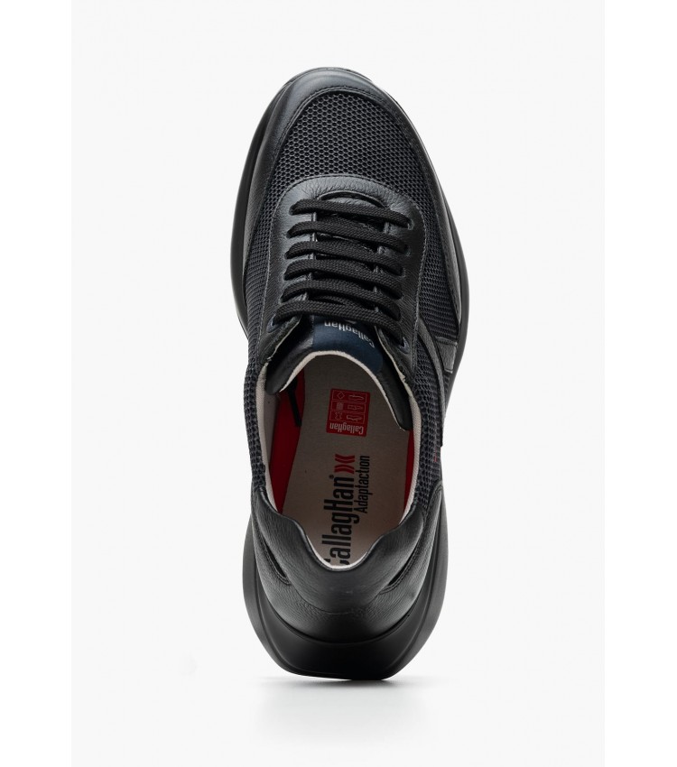Men Casual Shoes 61201.Lth Black Leather-Fabric Callaghan Men Casual Shoes 61201.Lth Black Leather-Fabric Callaghan