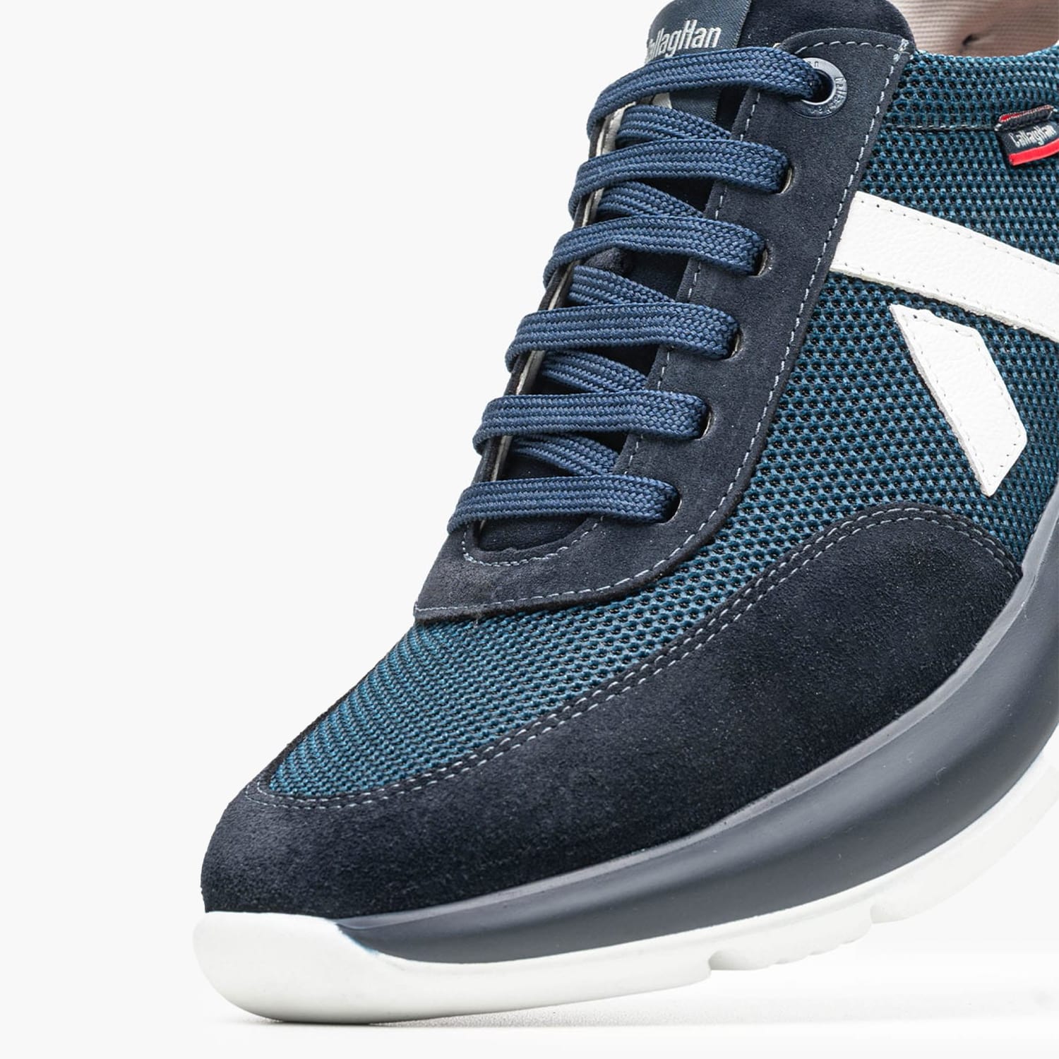 Ανδρικά Παπούτσια Casual 61201 Μπλε Δέρμα Καστόρι-Ύφασμα Callaghan