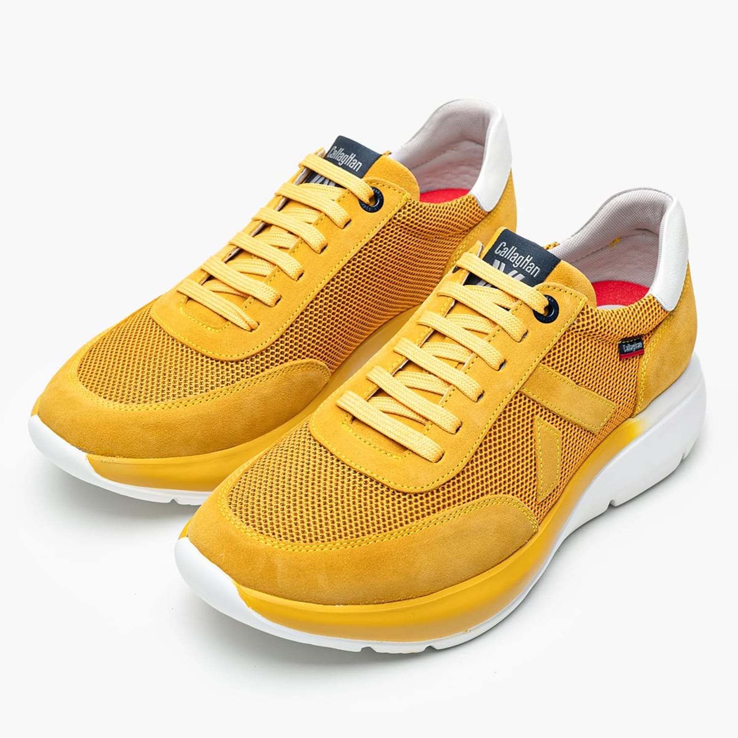 Ανδρικά Παπούτσια Casual 61201 Κίτρινο Δέρμα Καστόρι-Ύφασμα Callaghan