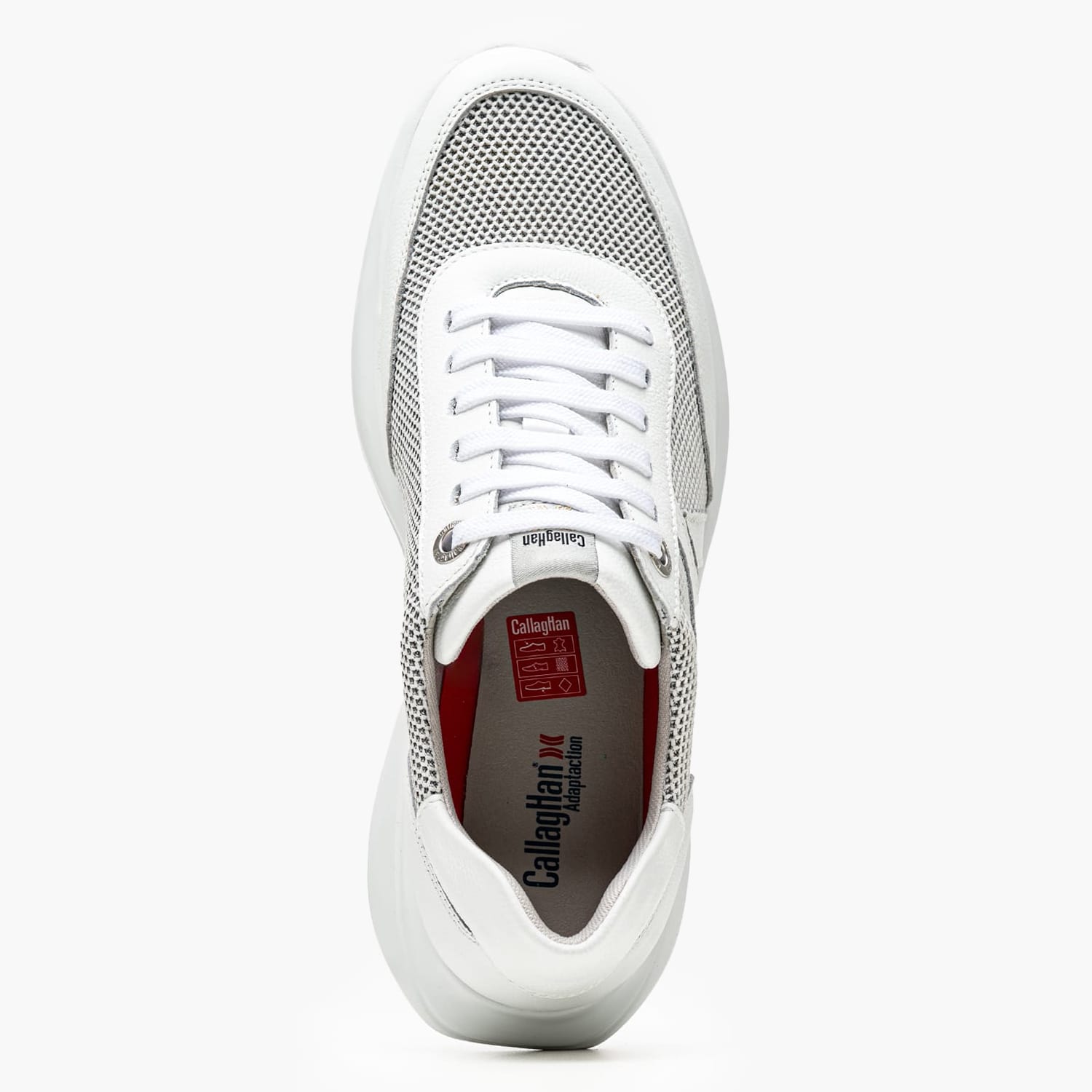 Women Casual Shoes 62400 White Leather-Fabric Callaghan Women Casual Shoes 62400 White Leather-Fabric Callaghan