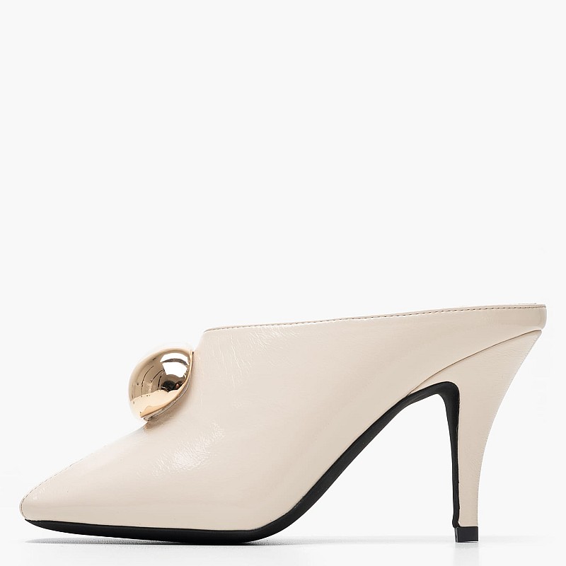Γυναικεία Mules Cheeky Μπεζ Δέρμα Jeffrey Campbell