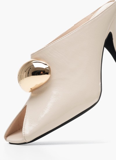 Γυναικεία Mules Cheeky Μπεζ Δέρμα Jeffrey Campbell