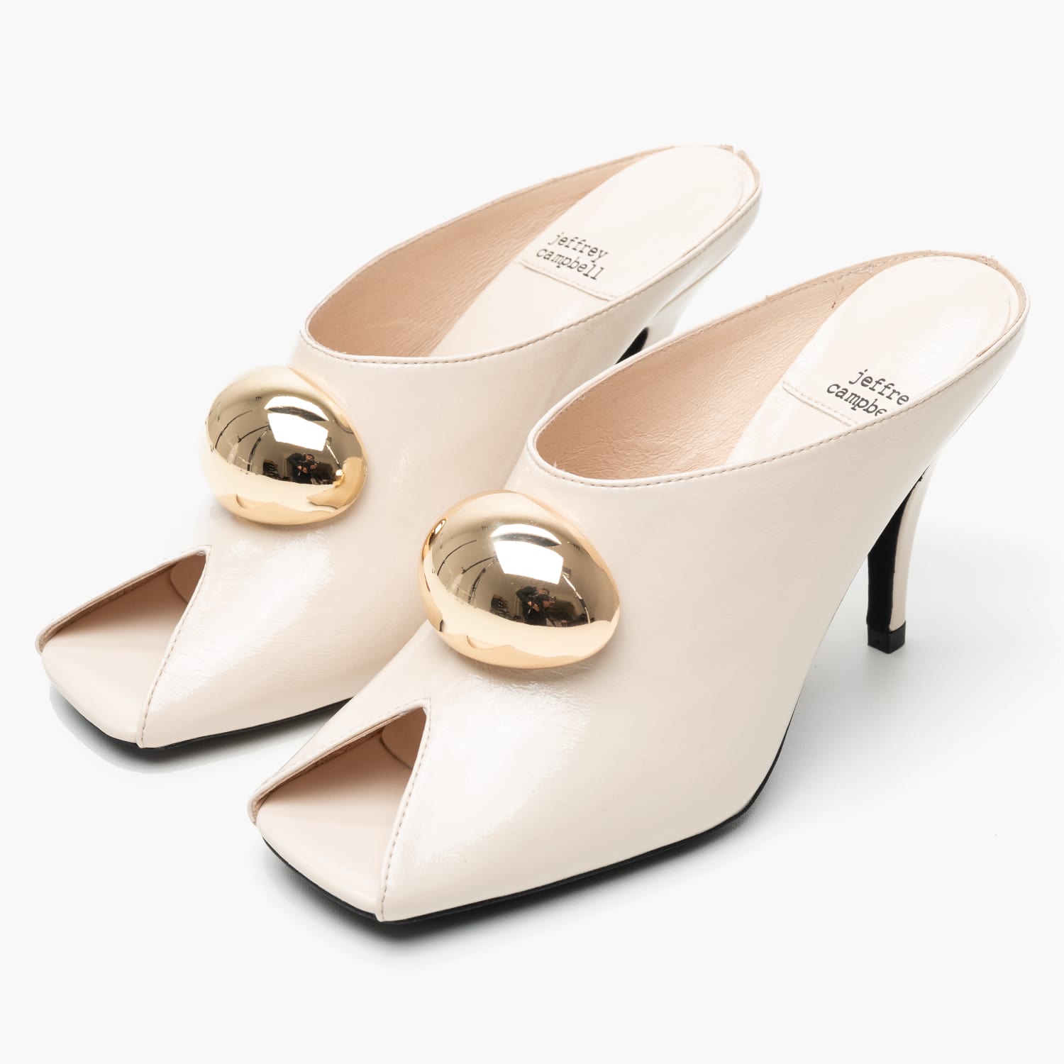 Women Mules Cheeky Beige Leather Jeffrey Campbell Women Mules Cheeky Beige Leather Jeffrey Campbell