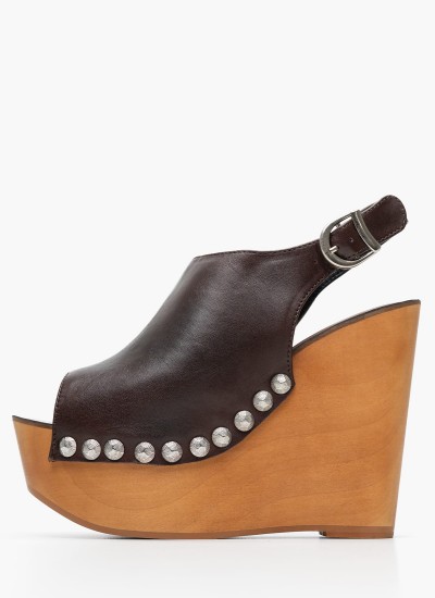 Γυνακεία Πέδιλα Summers Καφέ Δέρμα Jeffrey Campbell