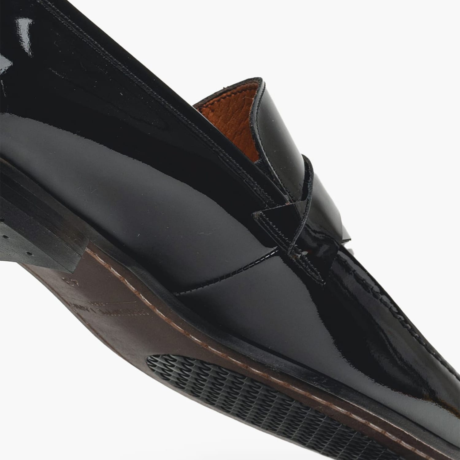 Men Moccasins 7012 Black Patent Leather Philippe Lang Men Moccasins 7012 Black Patent Leather Philippe Lang