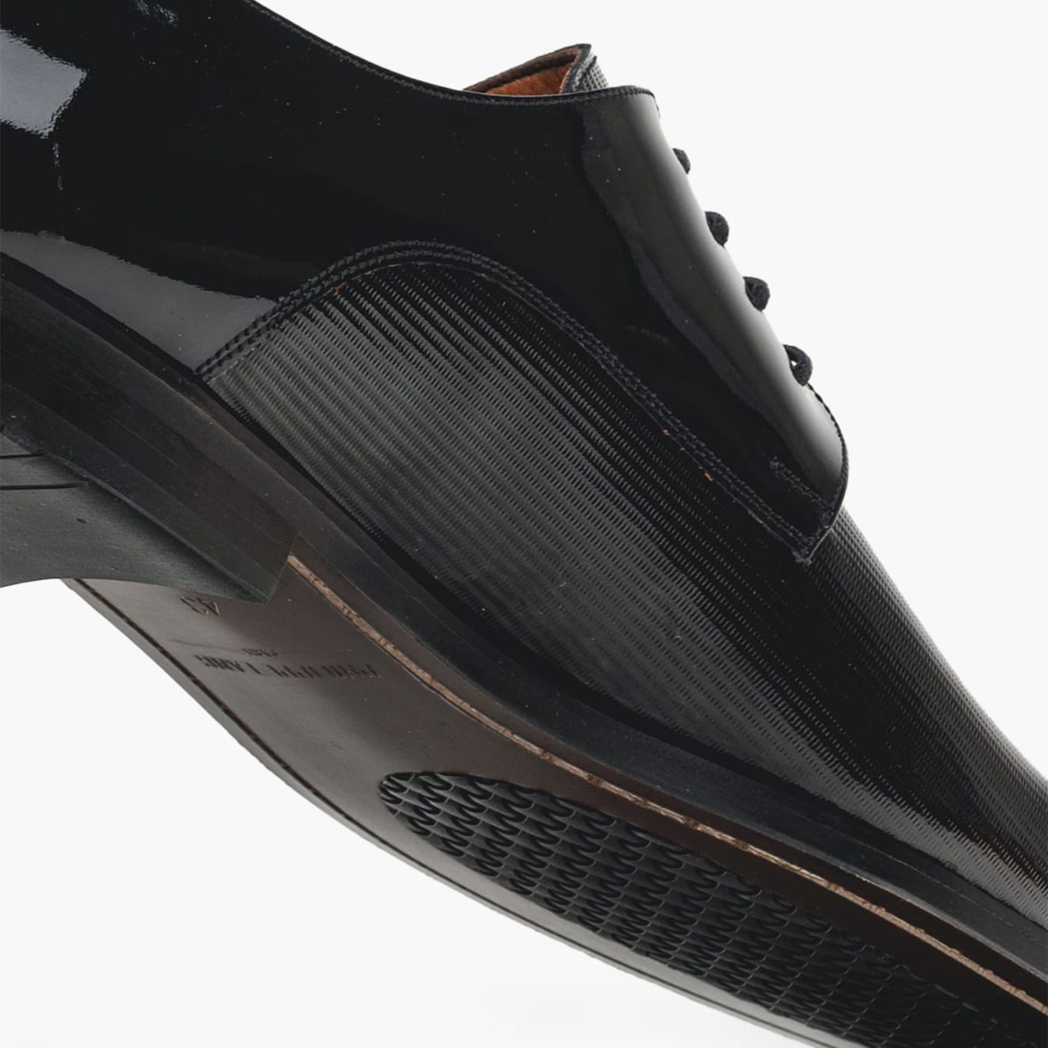 Men Shoes 7710 Black Patent Leather Philippe Lang Men Shoes 7710 Black Patent Leather Philippe Lang