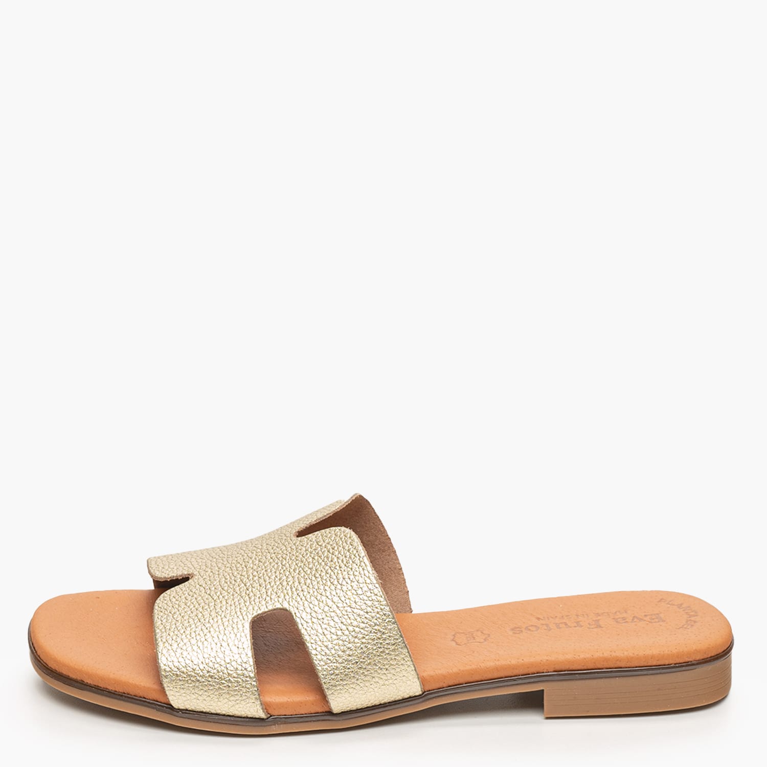 Γυναικεία Flats 3053 Χρυσό Δέρμα Eva Frutos