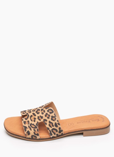Γυναικεία Flats 3075 Μαύρο Δέρμα Eva Frutos