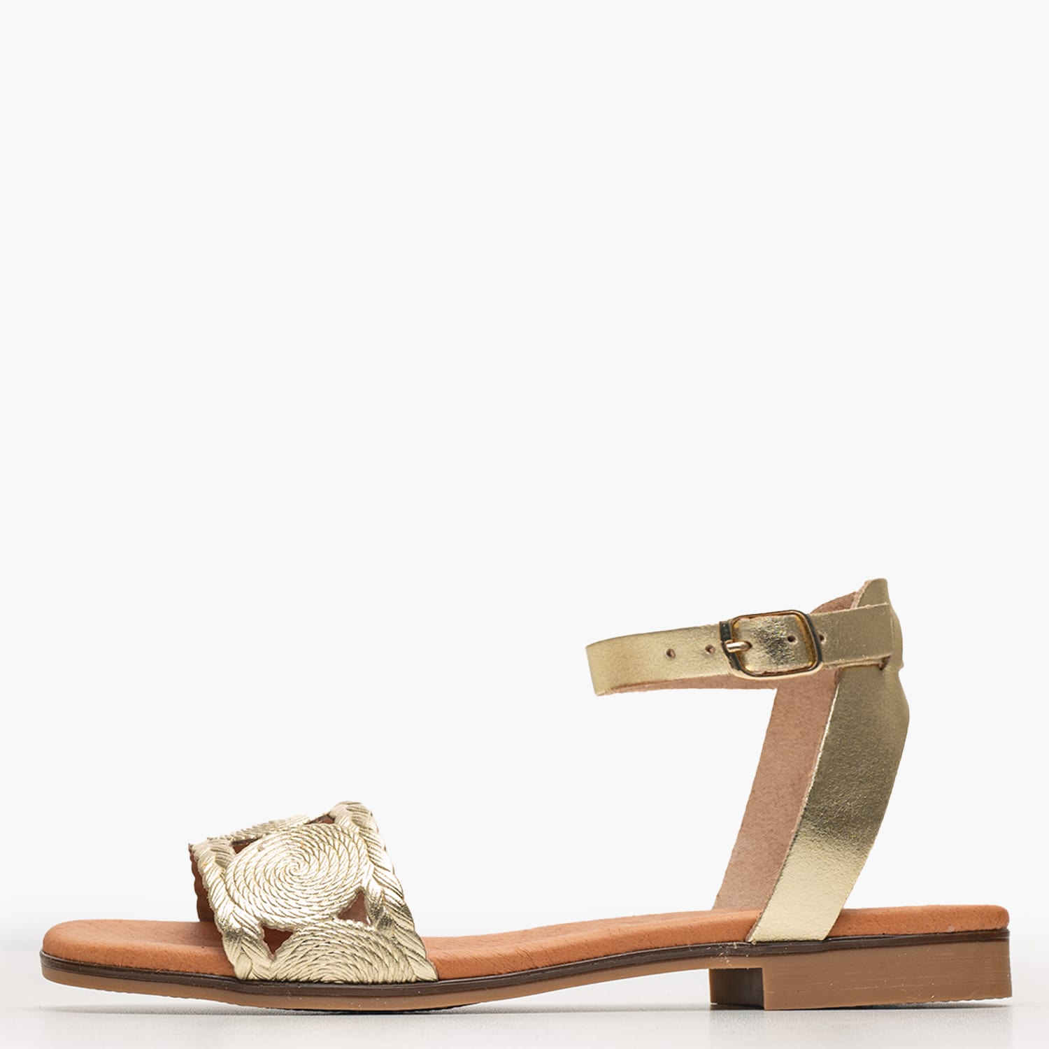 Γυναικεία Flats 3056 Χρυσό Δέρμα Eva Frutos