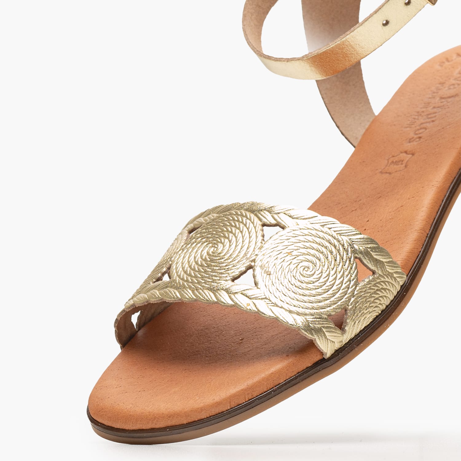Γυναικεία Flats 3056 Χρυσό Δέρμα Eva Frutos