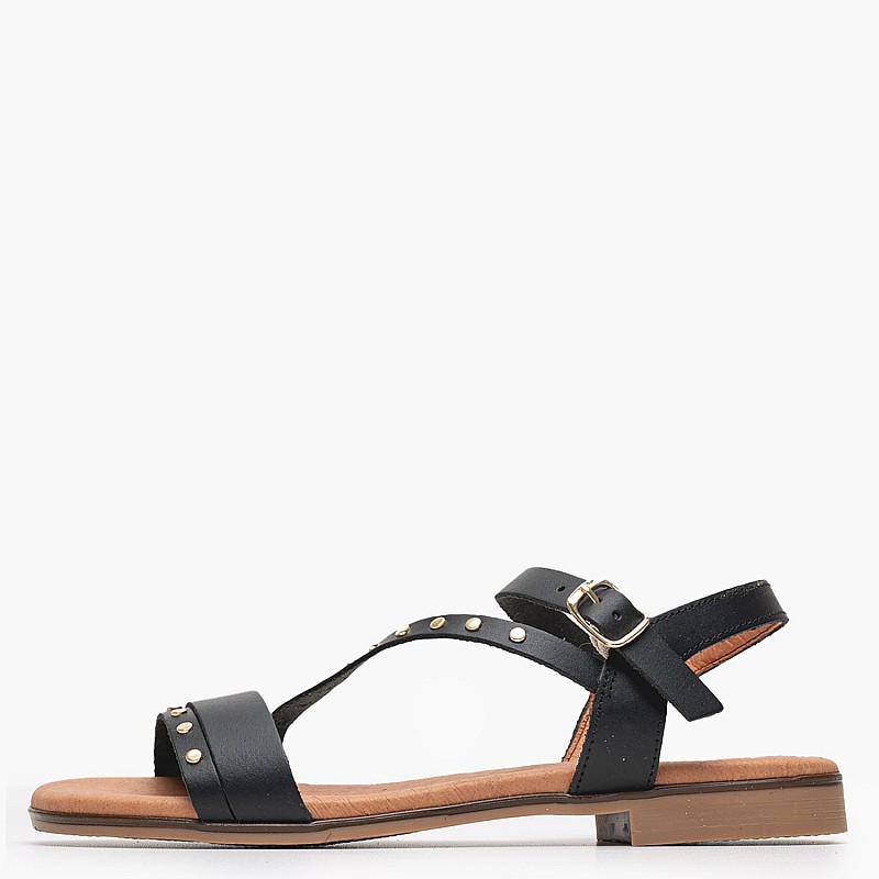 Γυναικεία Flats 3079 Μαύρο Δέρμα Eva Frutos