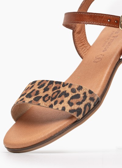 Γυναικεία Flats 3075 Μαύρο Δέρμα Eva Frutos