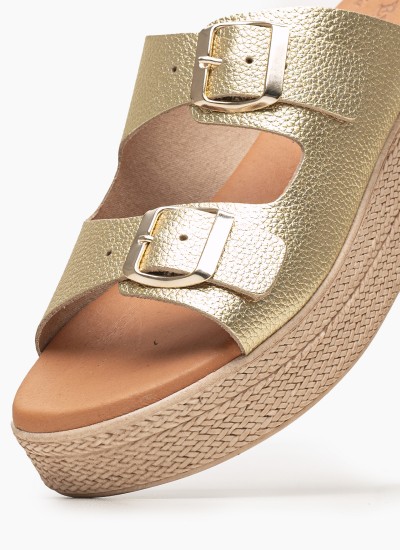 Γυναικεία Flats 3075 Μαύρο Δέρμα Eva Frutos