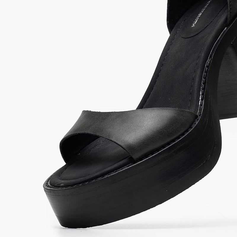 Women Sandals Bitten Black Leather Windsor Smith