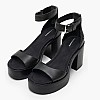 Women Sandals Bitten Black Leather Windsor Smith Women Sandals Bitten Black Leather Windsor Smith
