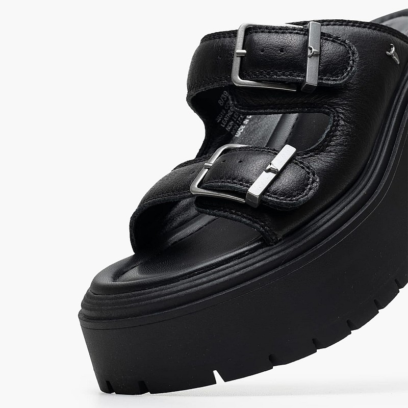 Women Mules Covert Black Leather Windsor Smith