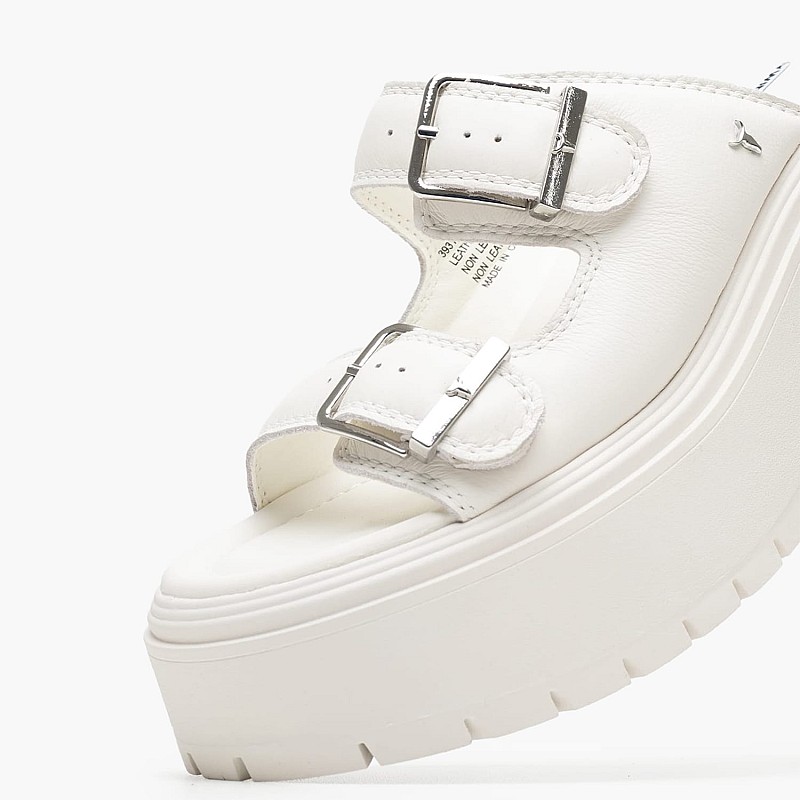 Women Mules Covert White Leather Windsor Smith