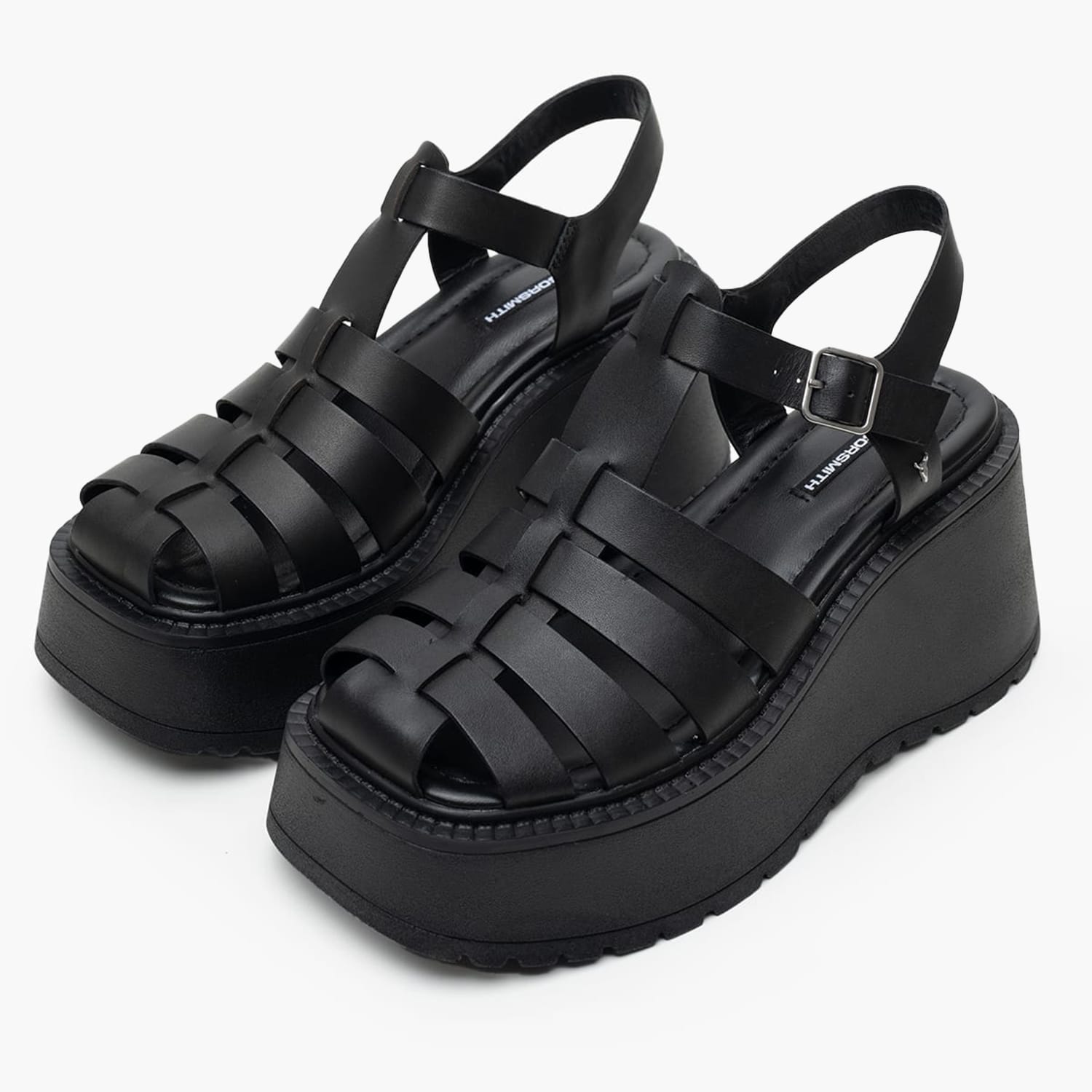 Women Platforms Low Crush Black Leather Windsor Smith Women Platforms Low Crush Black Leather Windsor Smith