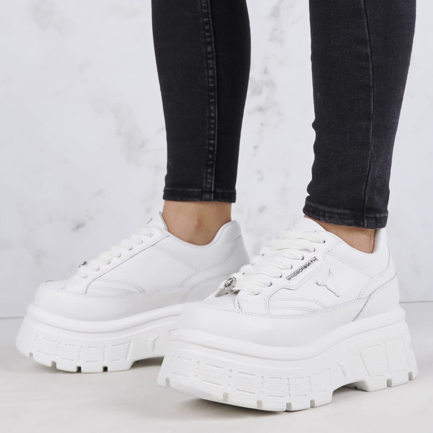 Γυναικεία Παπούτσια Casual Swerve Άσπρο 'Υφασμα Windsor Smith Γυναικεία Παπούτσια Casual Swerve Άσπρο 'Υφασμα Windsor Smith