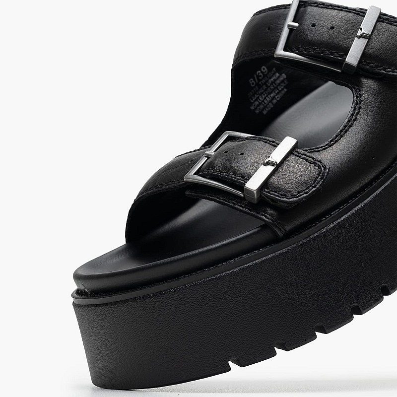Women Platforms Low Twilight Black Leather Windsor Smith