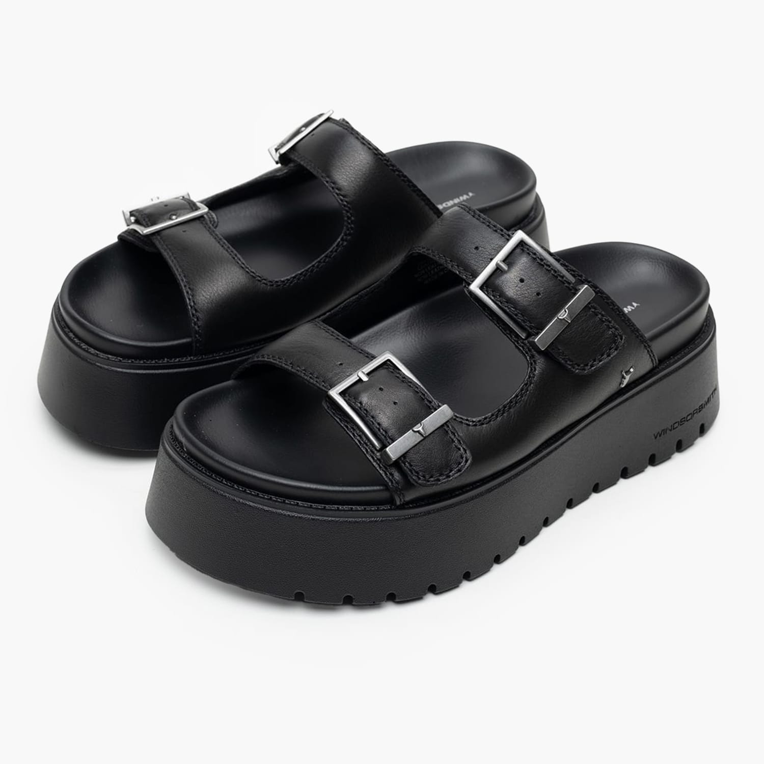 Women Platforms Low Twilight Black Leather Windsor Smith Women Platforms Low Twilight Black Leather Windsor Smith