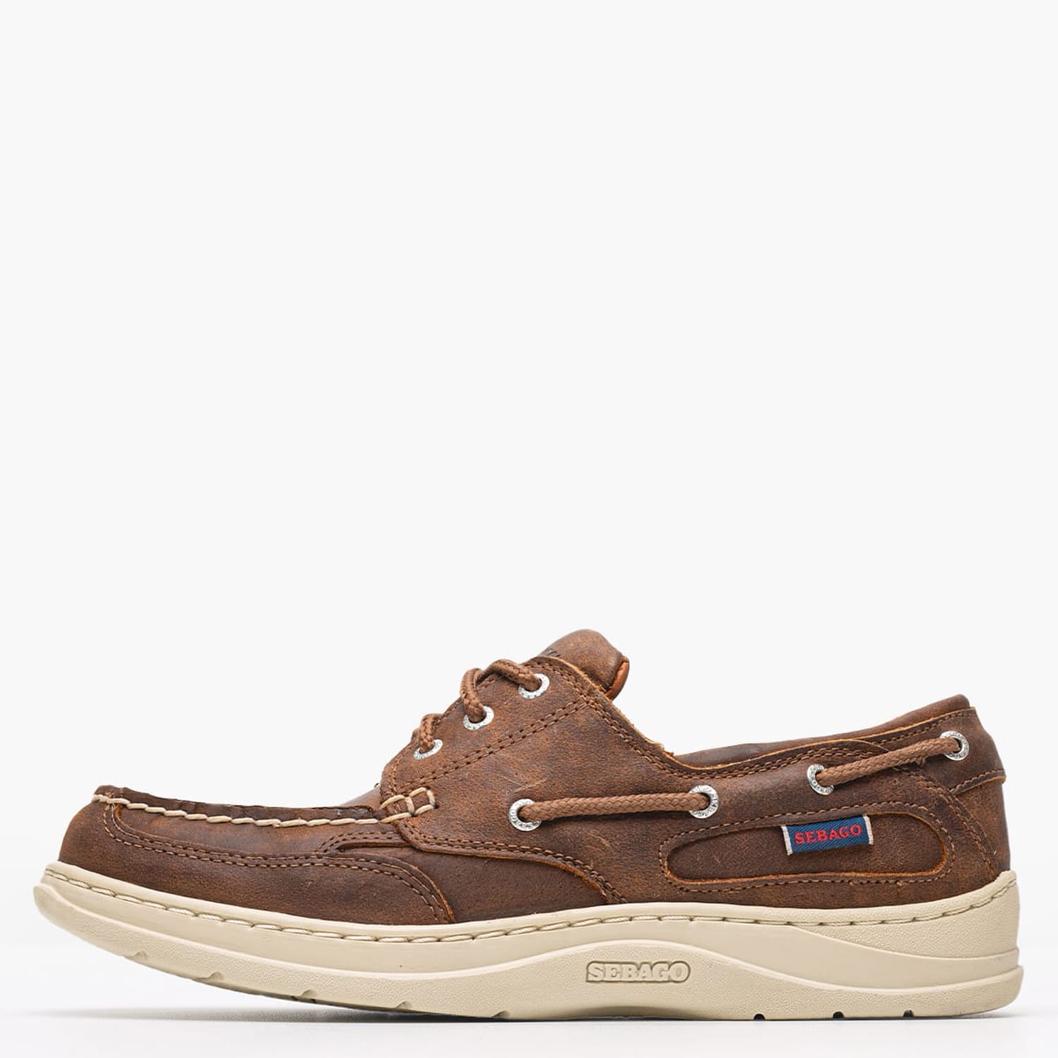 Men Sailing shoes Charlestown Brown Oily Leather Sebago