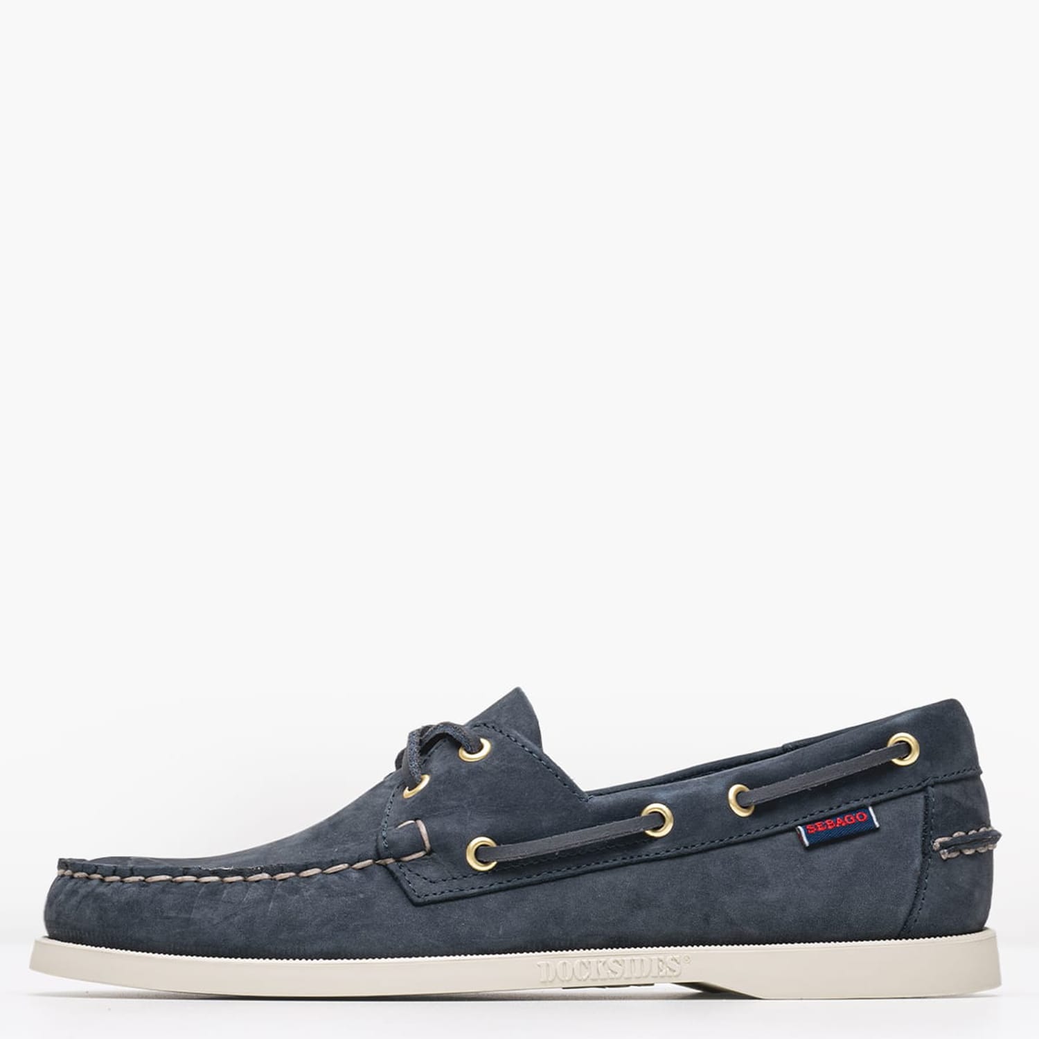 Men Sailing shoes Docksides.Nbk Blue Nubuck Leather Sebago