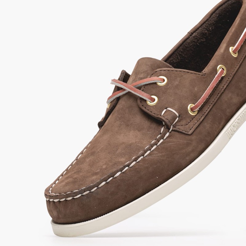 Men Sailing shoes Docksides.Nbk Brown Nubuck Leather Sebago