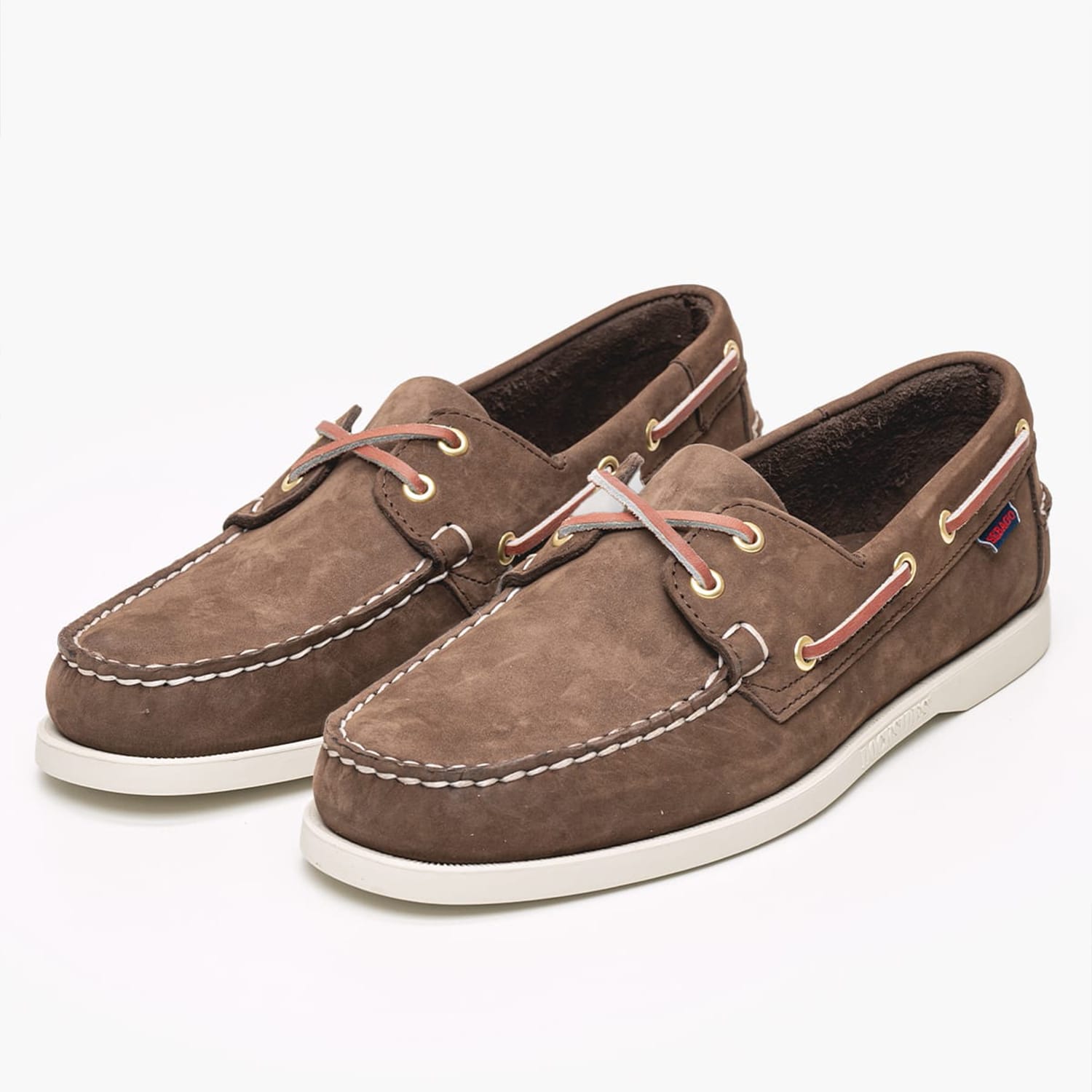 Men Sailing shoes Docksides.Nbk Brown Nubuck Leather Sebago Men Sailing shoes Docksides.Nbk Brown Nubuck Leather Sebago