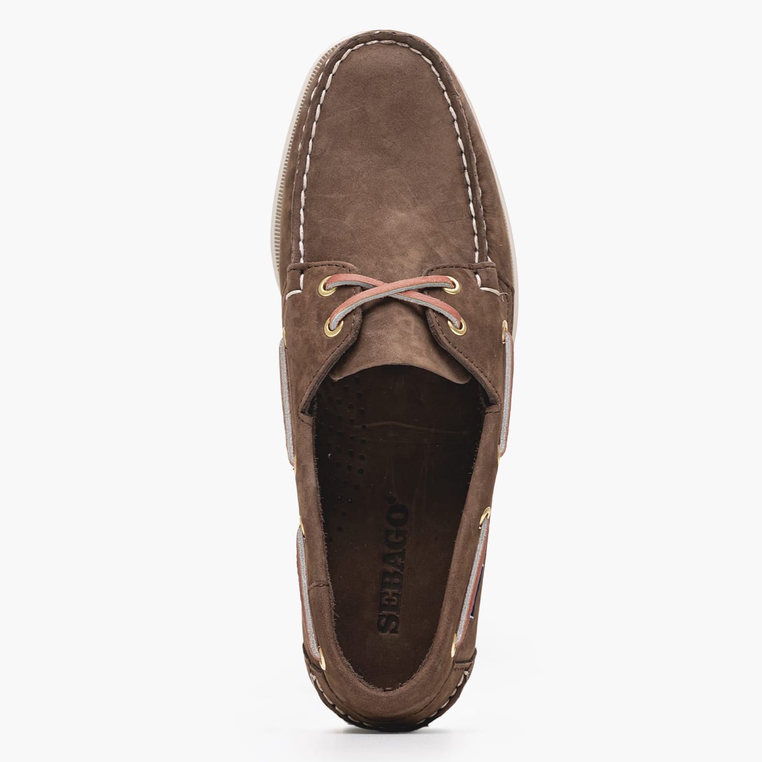 Men Sailing shoes Docksides.Nbk Brown Nubuck Leather Sebago Men Sailing shoes Docksides.Nbk Brown Nubuck Leather Sebago