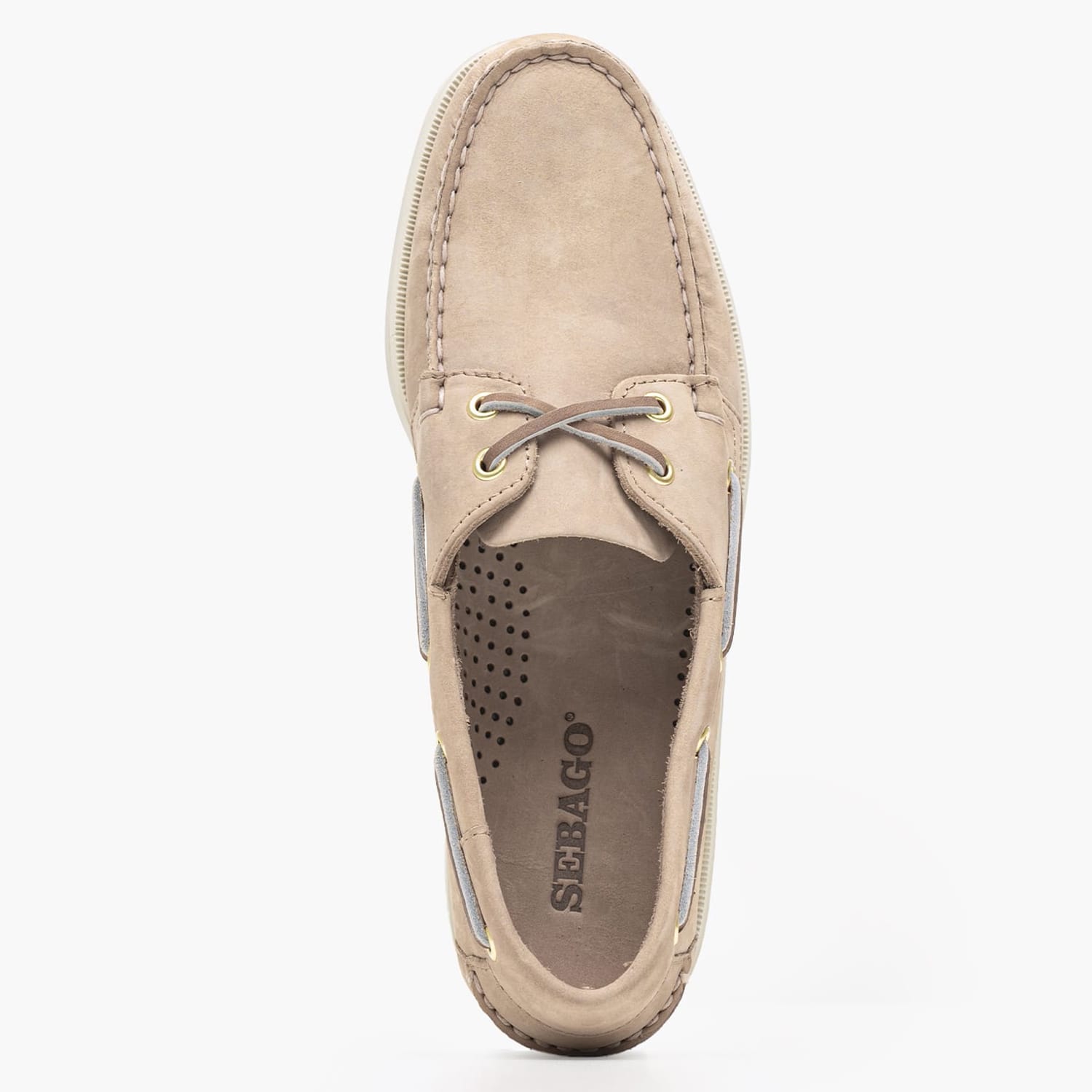 Men Sailing shoes Docksides.Nbk Beige Nubuck Leather Sebago Men Sailing shoes Docksides.Nbk Beige Nubuck Leather Sebago