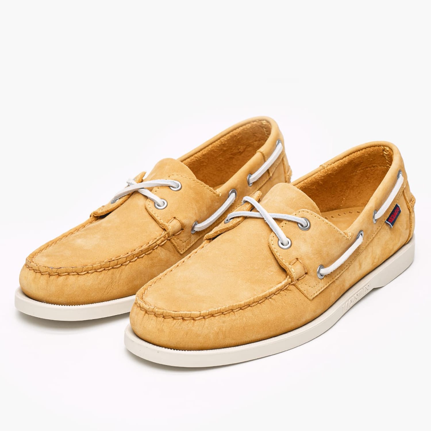 Men Sailing shoes Docksides.Nbk Yellow Nubuck Leather Sebago Men Sailing shoes Docksides.Nbk Yellow Nubuck Leather Sebago