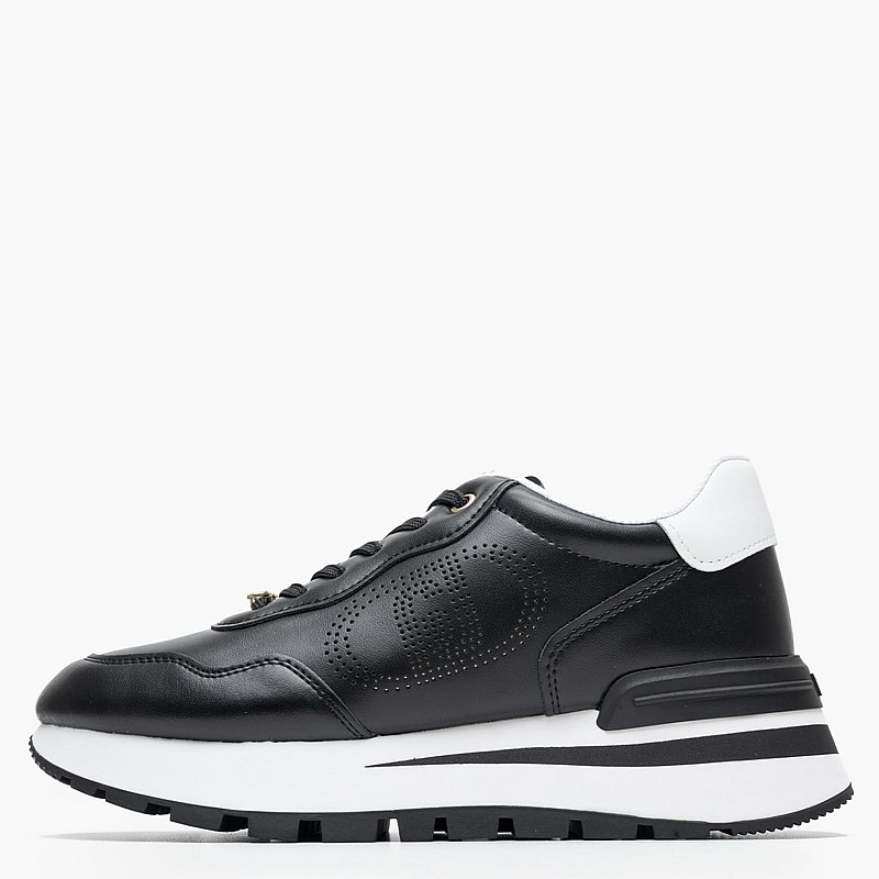 Women Casual Shoes Amazing.2 Black Leather Liu Jo