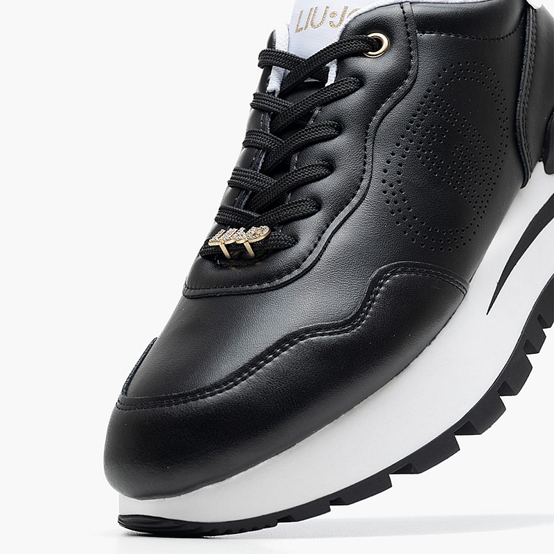 Women Casual Shoes Amazing.2 Black Leather Liu Jo