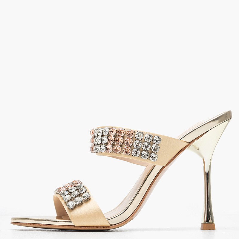 Women Mules Miriam.20 Gold Fabric Liu Jo