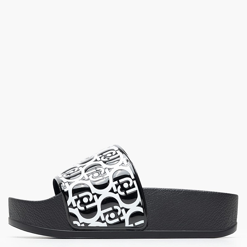 Women Platforms Low Mykonos Black Rubber Liu Jo