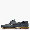 Men Sailing shoes Navigator.Crazyhorse Blue Leather Lumberjack