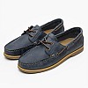 Men Sailing shoes Navigator.Crazyhorse Blue Leather Lumberjack